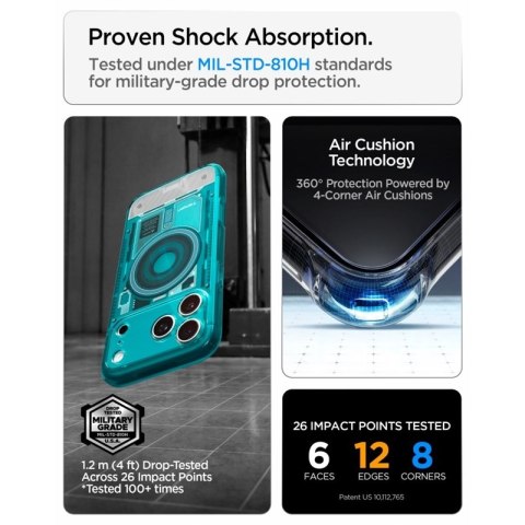 Spigen Ultra Hybrid Mag MagSafe - Etui do iPhone 18 Pro / 17 Pro (C-One Bondi Blue)