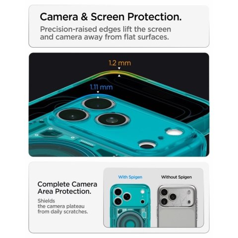 Spigen Ultra Hybrid Mag MagSafe - Etui do iPhone 18 Pro / 17 Pro (C-One Bondi Blue)