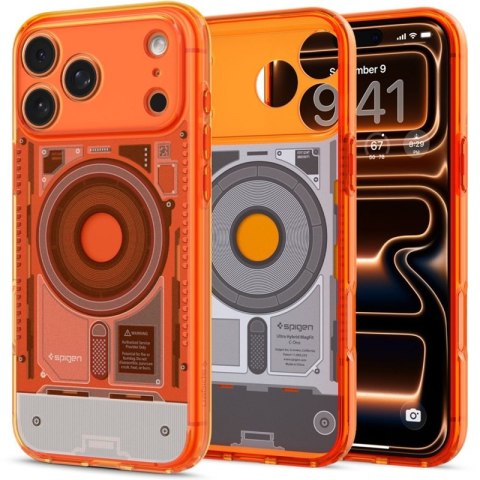 Spigen Ultra Hybrid Mag MagSafe - Etui do iPhone 18 Pro / 17 Pro (C-One Tangerine)