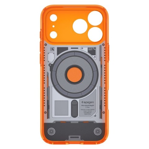 Spigen Ultra Hybrid Mag MagSafe - Etui do iPhone 18 Pro / 17 Pro (C-One Tangerine)