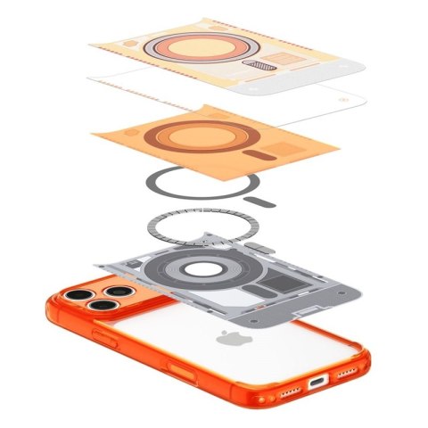 Spigen Ultra Hybrid Mag MagSafe - Etui do iPhone 18 Pro / 17 Pro (C-One Tangerine)