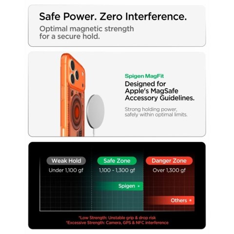 Spigen Ultra Hybrid Mag MagSafe - Etui do iPhone 18 Pro / 17 Pro (C-One Tangerine)