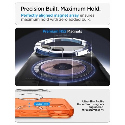 Spigen Ultra Hybrid Mag MagSafe - Etui do iPhone 18 Pro / 17 Pro (C-One Tangerine)