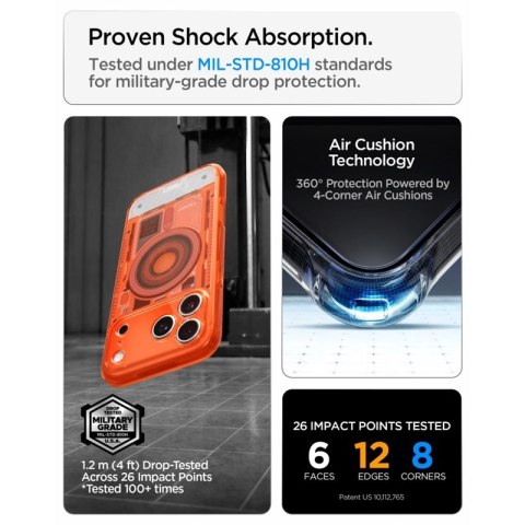 Spigen Ultra Hybrid Mag MagSafe - Etui do iPhone 18 Pro / 17 Pro (C-One Tangerine)