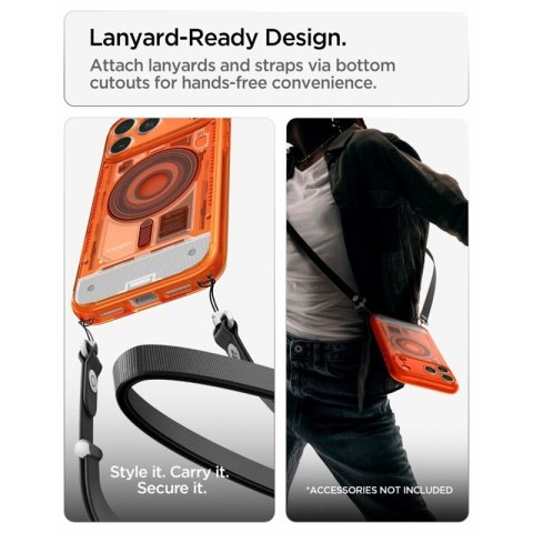 Spigen Ultra Hybrid Mag MagSafe - Etui do iPhone 18 Pro / 17 Pro (C-One Tangerine)
