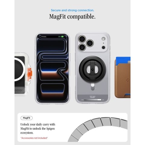Spigen Ultra Hybrid Mag MagSafe - Etui do iPhone 18 Pro / 17 Pro (Classic Silver)