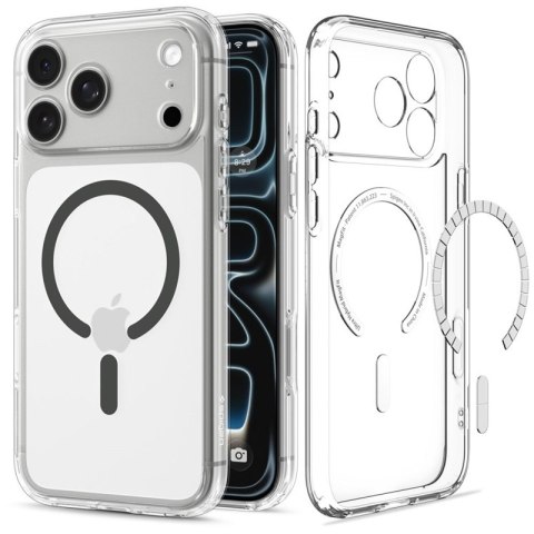 Spigen Ultra Hybrid Mag MagSafe - Etui do iPhone 18 Pro / 17 Pro (Clear/Graphite)