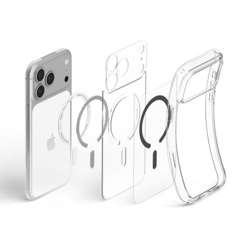 Spigen Ultra Hybrid Mag MagSafe - Etui do iPhone 18 Pro / 17 Pro (Clear/Graphite)