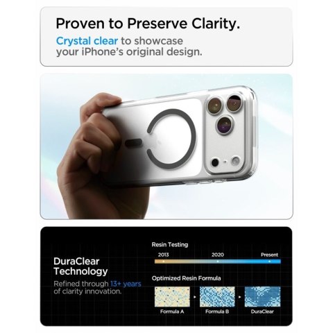 Spigen Ultra Hybrid Mag MagSafe - Etui do iPhone 18 Pro / 17 Pro (Clear/Graphite)