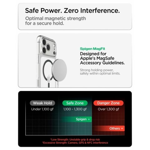 Spigen Ultra Hybrid Mag MagSafe - Etui do iPhone 18 Pro / 17 Pro (Clear/Graphite)