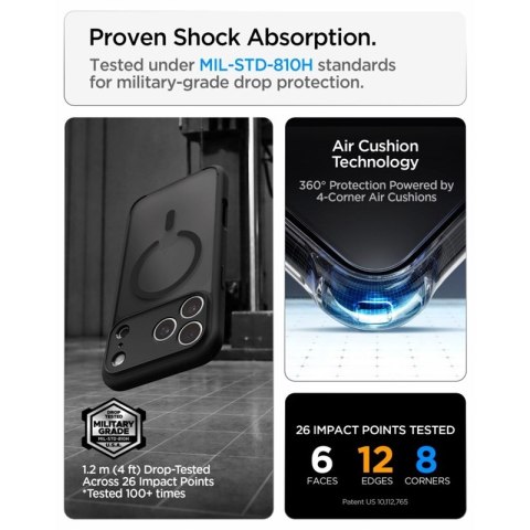 Spigen Ultra Hybrid Mag MagSafe - Etui do iPhone 18 Pro / 17 Pro (Frost Black)