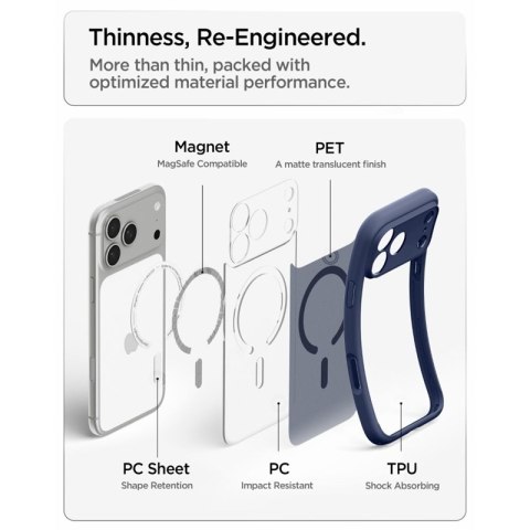 Spigen Ultra Hybrid Mag MagSafe - Etui do iPhone 18 Pro / 17 Pro (Frost Deep Blue)