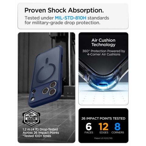 Spigen Ultra Hybrid Mag MagSafe - Etui do iPhone 18 Pro / 17 Pro (Frost Deep Blue)