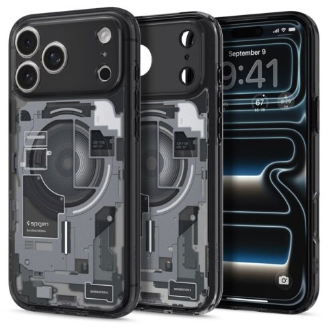Spigen Ultra Hybrid Mag MagSafe - Etui do iPhone 18 Pro / 17 Pro (Zero One Black)