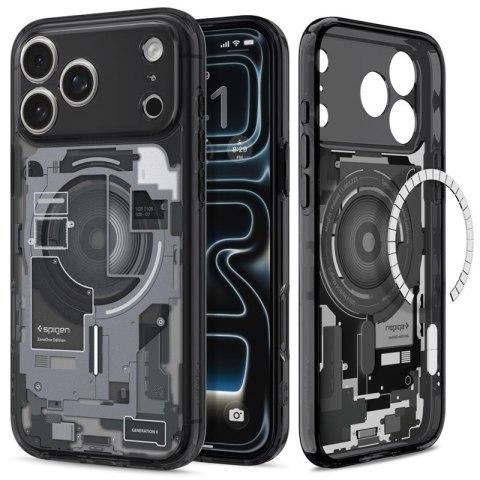 Spigen Ultra Hybrid Mag MagSafe - Etui do iPhone 18 Pro / 17 Pro (Zero One Black)