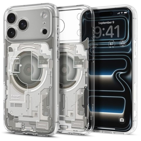 Spigen Ultra Hybrid Mag MagSafe - Etui do iPhone 18 Pro / 17 Pro (Zero One Natural Titanium)