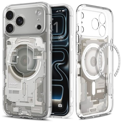 Spigen Ultra Hybrid Mag MagSafe - Etui do iPhone 18 Pro / 17 Pro (Zero One Natural Titanium)