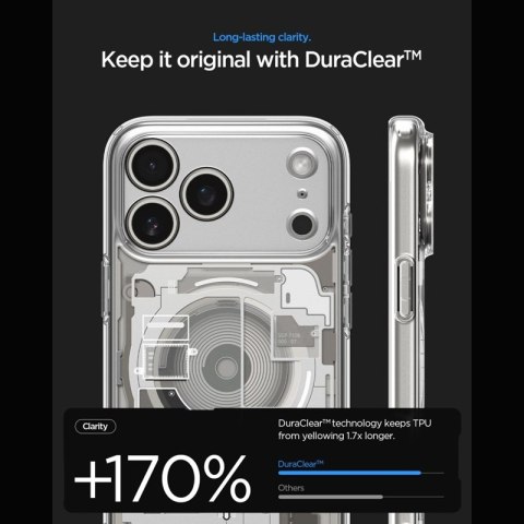Spigen Ultra Hybrid Mag MagSafe - Etui do iPhone 18 Pro / 17 Pro (Zero One Natural Titanium)