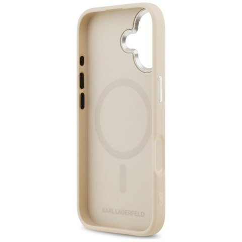 Karl Lagerfeld Karl & Choupette Pins MagSafe - Etui iPhone 17 (beżowy)