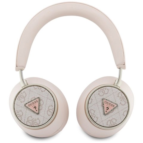 Guess 4G Triangle Logo - Bezprzewodowe słuchawki nauszne Bluetooth V5.4 ENC (różowy)
