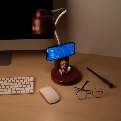 Harry Potter - Elastyczna lampka na biurko LED dla dzieci z organizerem bezprzewodowa USB-C z regulacją jasności