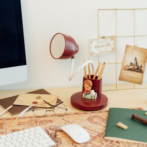 Harry Potter - Elastyczna lampka na biurko LED dla dzieci z organizerem bezprzewodowa USB-C z regulacją jasności