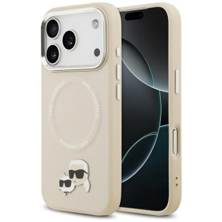 Karl Lagerfeld Karl & Choupette Pins MagSafe - Etui iPhone 17 Pro Max (beżowy)
