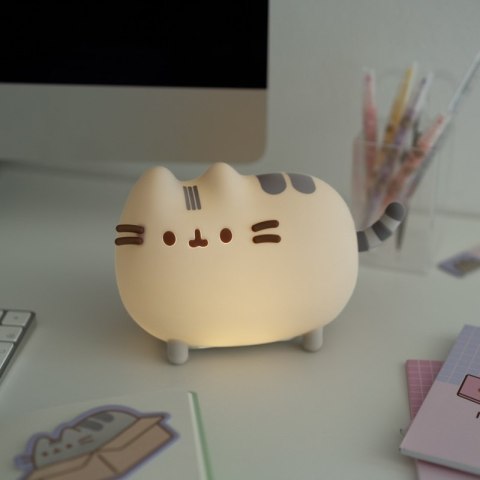 Pusheen - Miękka silikonowa lampka nocna LED dla dzieci z regulacją jasności