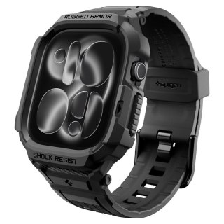 Spigen Rugged Armor Pro - Pasek z obudową do Apple Watch 12 42 mm (Matte Black)