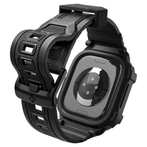 Spigen Rugged Armor Pro - Pasek z obudową do Apple Watch 12 42 mm (Matte Black)