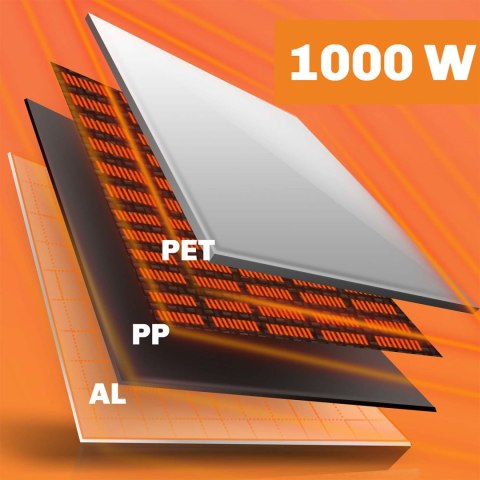 Grzejnik na podczerwień promiennik podczerwieni 1000 W Berdsen BD-992 pilot WiFi aplikacja