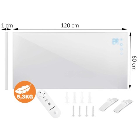 Grzejnik na podczerwień promiennik podczerwieni 1000 W Berdsen BD-992 pilot WiFi aplikacja
