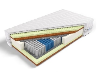 Frankhauer Materac Luxpocket z kokosem Kali - 180 x 220 - Aloe Vera