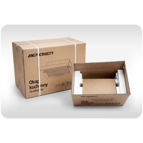 Okap podszafkowy kuchenny teleskopowy 50cm czarny BT-244
