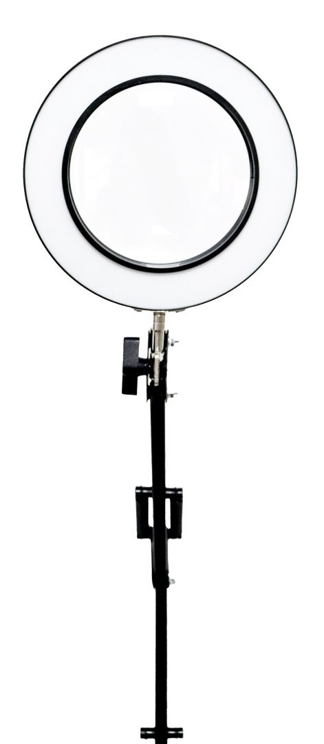 PLATINET DESK DRAWING LAMP LAMPA KREŚLARSKA MAGNIFY 10W, 1 HEAD, 48 LED, 3xMAGNIFYING LENS, BASE, WITH CHARGER, BLACK [46025]