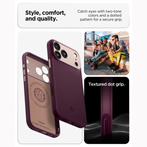 Spigen Nano Pop Mag MagSafe - Etui do iPhone 18 Pro / 17 Pro (Burgundy Bean)