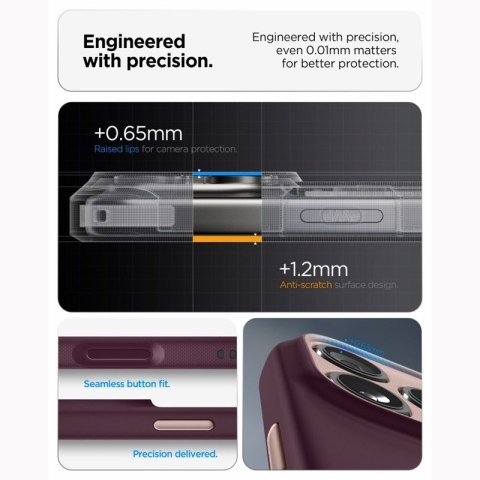 Spigen Nano Pop Mag MagSafe - Etui do iPhone 18 Pro / 17 Pro (Burgundy Bean)