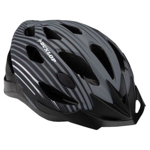 Dunlop - Kask rowerowy MTB regulowany rozmiar M 55-58 cm (Szaro-Czarny)