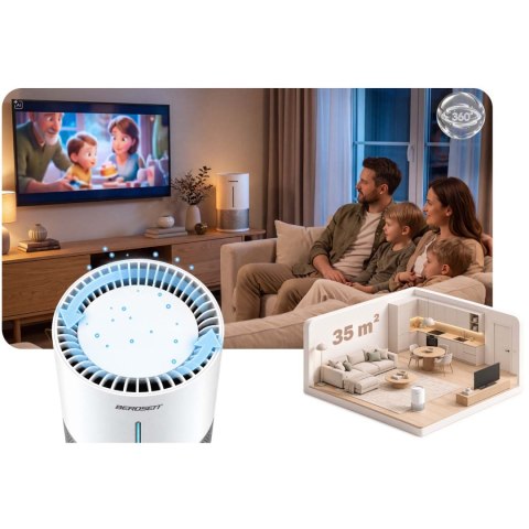 Nawilżacz powietrza ewaporacyjny 350 ml/h 5l Berdsen BD-503