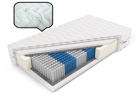 Materac H2 Ortopedyczny luxpocket lateks Ksena 150x200 SilverActive