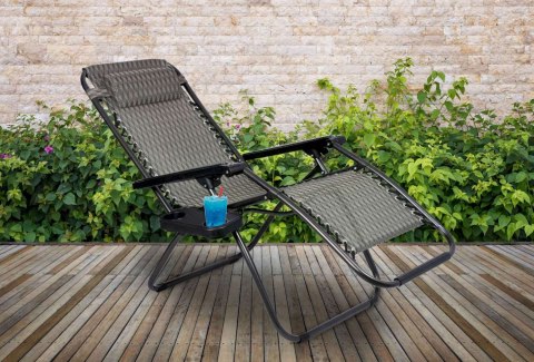 Leżak ogrodowy Orion Zero Gravity brązowy