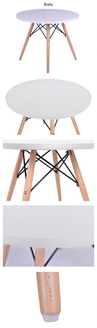 Stolik kawowy okrągły Massimo 60cm biały