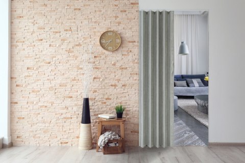 Drzwi harmonijkowe 001P-61-80 beton mat 80 cm