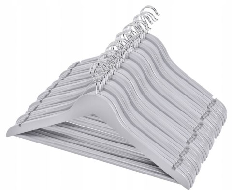 Wieszak drewniany RONDO komplet 30 sztuk szary