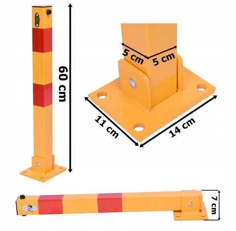 Blokada parkingowa słupek 60cm