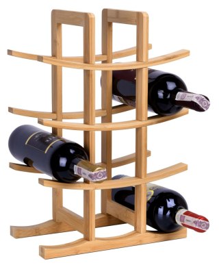 Stojak na wino bambusowy TODGAR naturalny