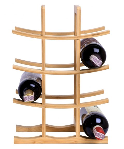 Stojak na wino bambusowy TODGAR naturalny