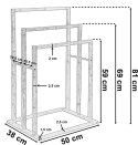 Stojak wieszak LAOS bambusowy 3 poziomy