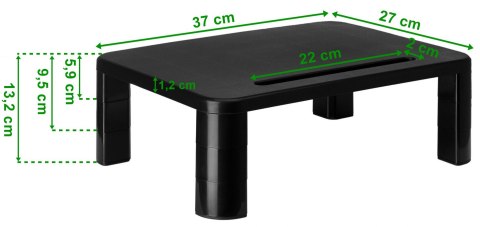 Podstawka pod monitor laptopa czarna