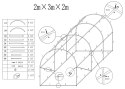 Tunel foliowy - szklarnia ogrodowa AUREA 2x3m